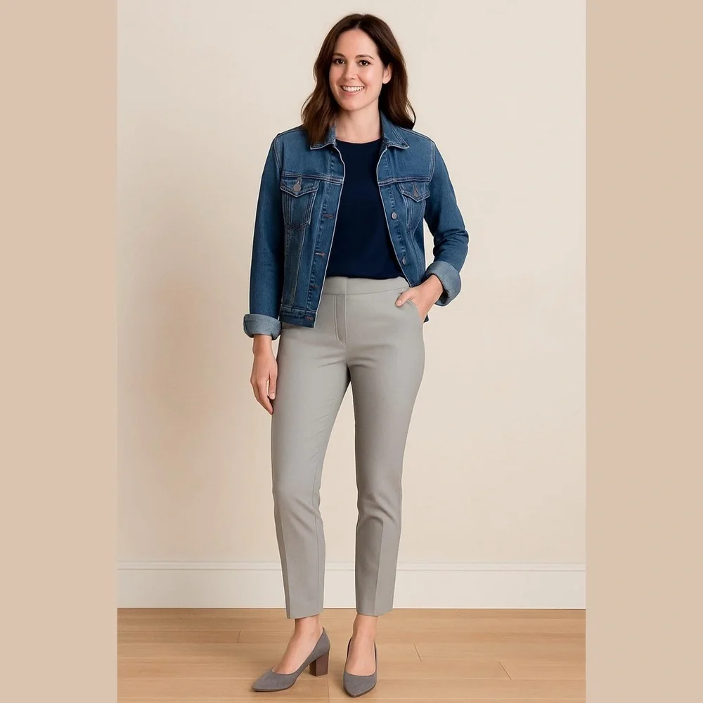J Crew Womens Light Gray Ankle Pants